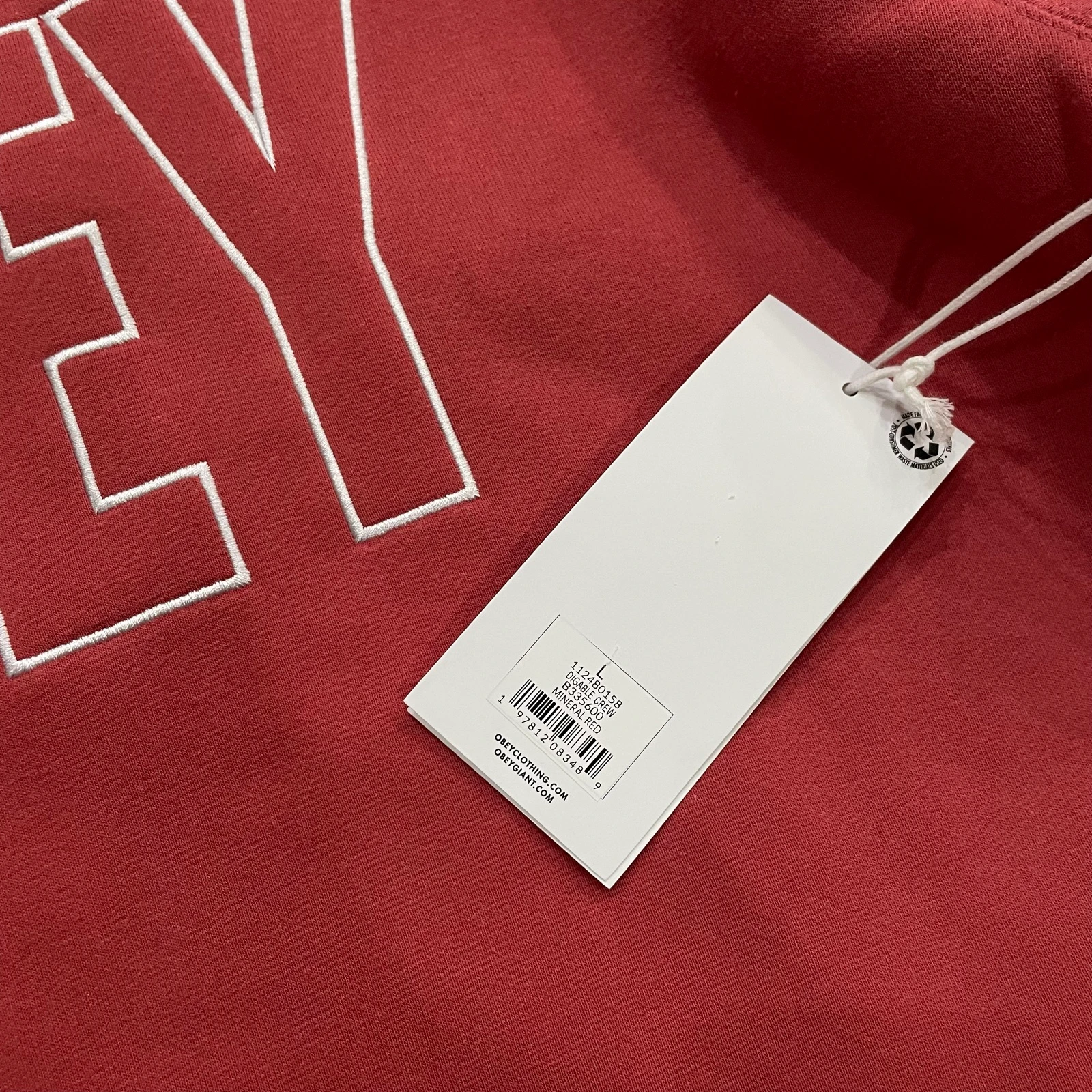 Obey Digable Crewneck (Mineral Red) – photo 2